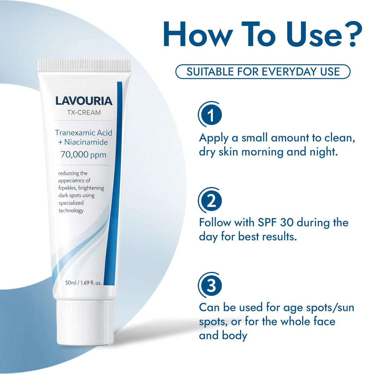 Claranova Lavouria on bathroom counter in routine setting showing everyday use