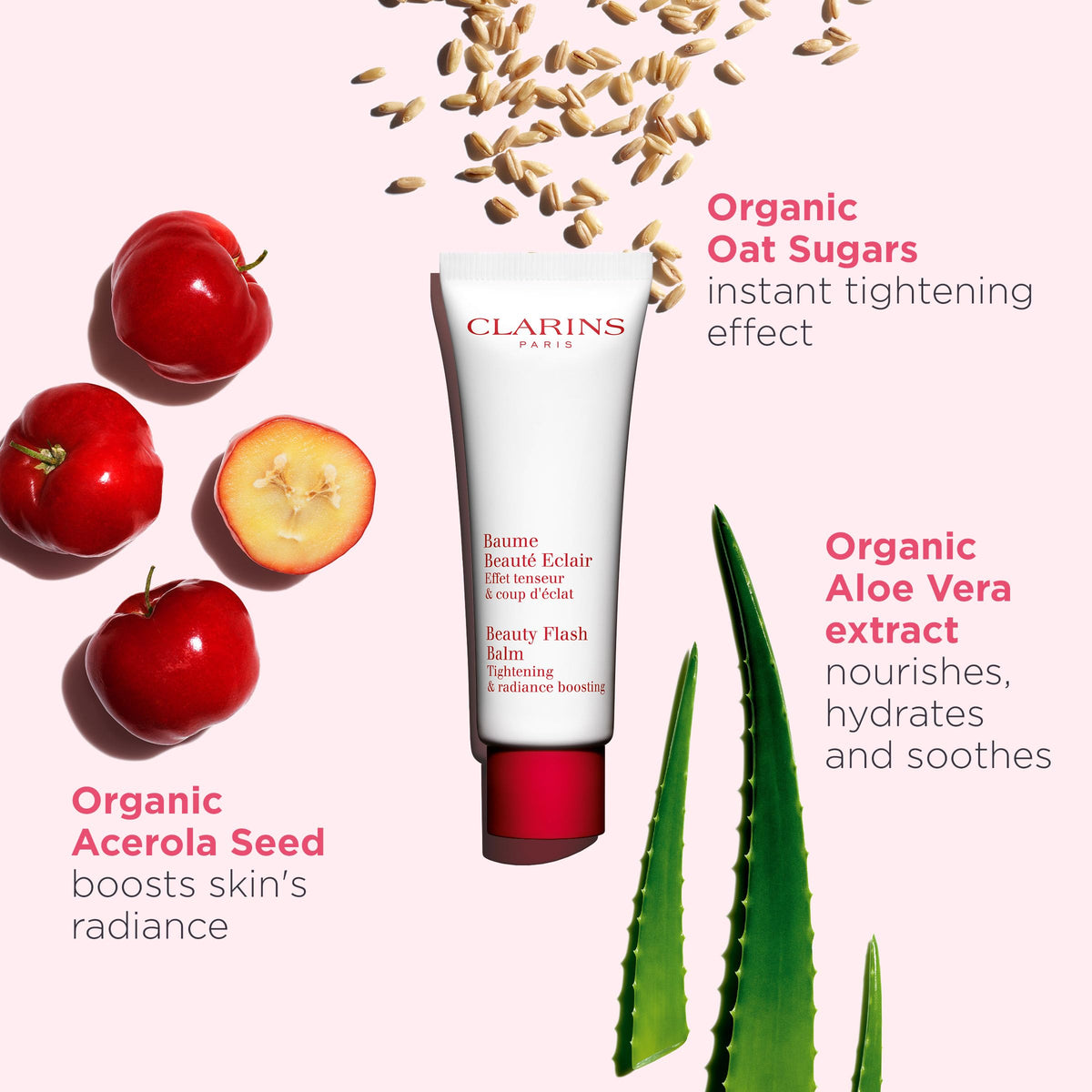 Clarins hand applying balm illustrating fast priming benefit