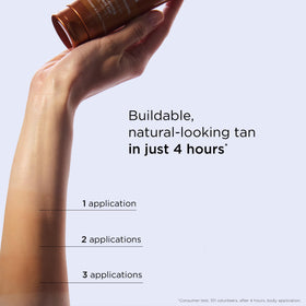 Clarins before and after face showing natural buildable glow