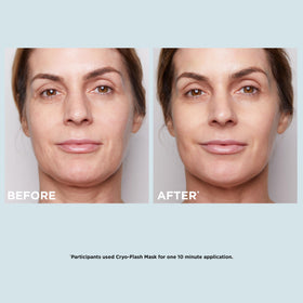 CLARINS Cryo-Flash being applied on model for quick 10-minute lift