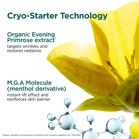 CLARINS Cryo-Flash with evening primrose ingredient emphasizing wrinkle-support benefit