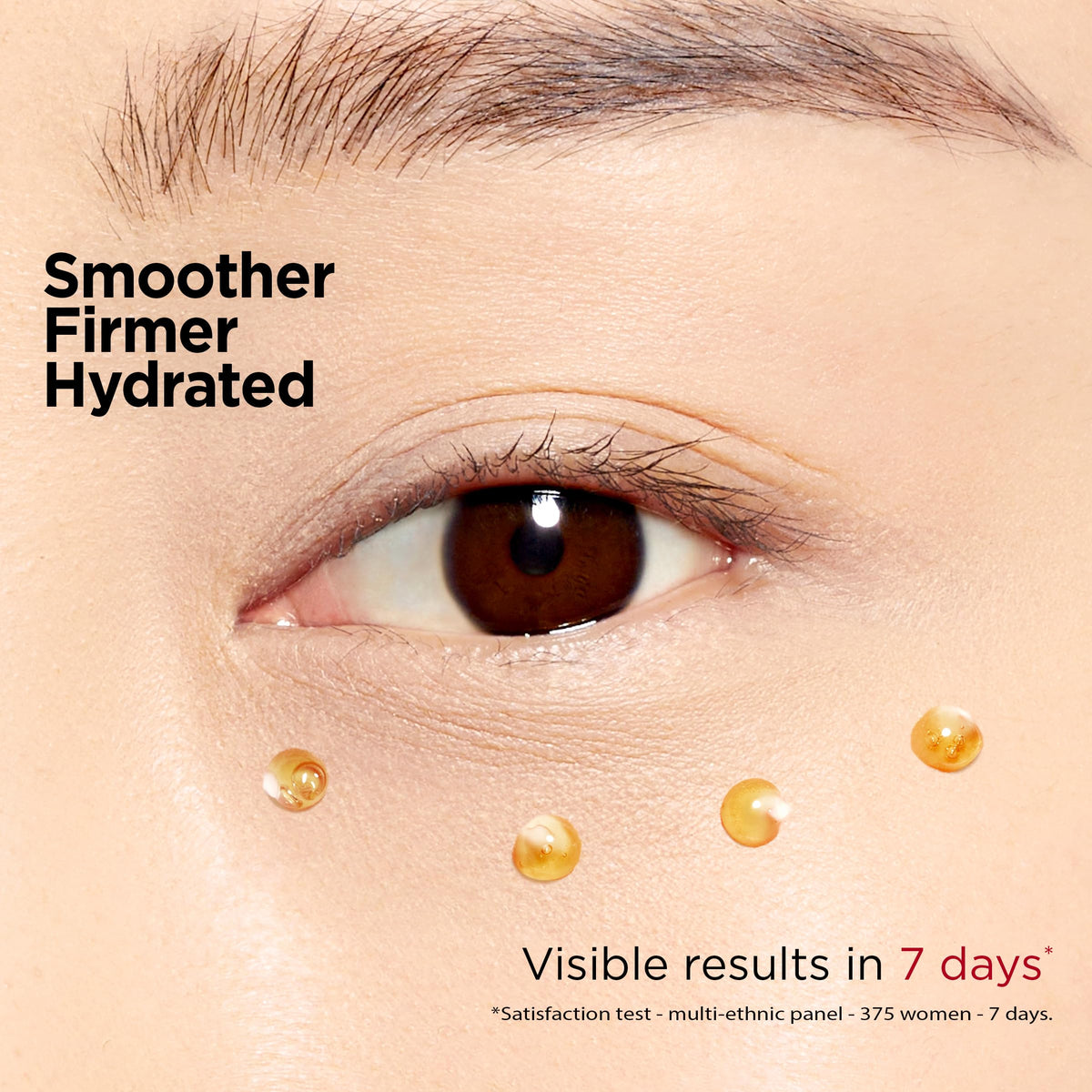 Clarins Double Serum Eye texture on fingertip showing lightweight, fast-absorbing feel