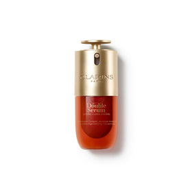 Clarins DOUBLE SERUM front packaging showing bottle and branding for confident purchase
