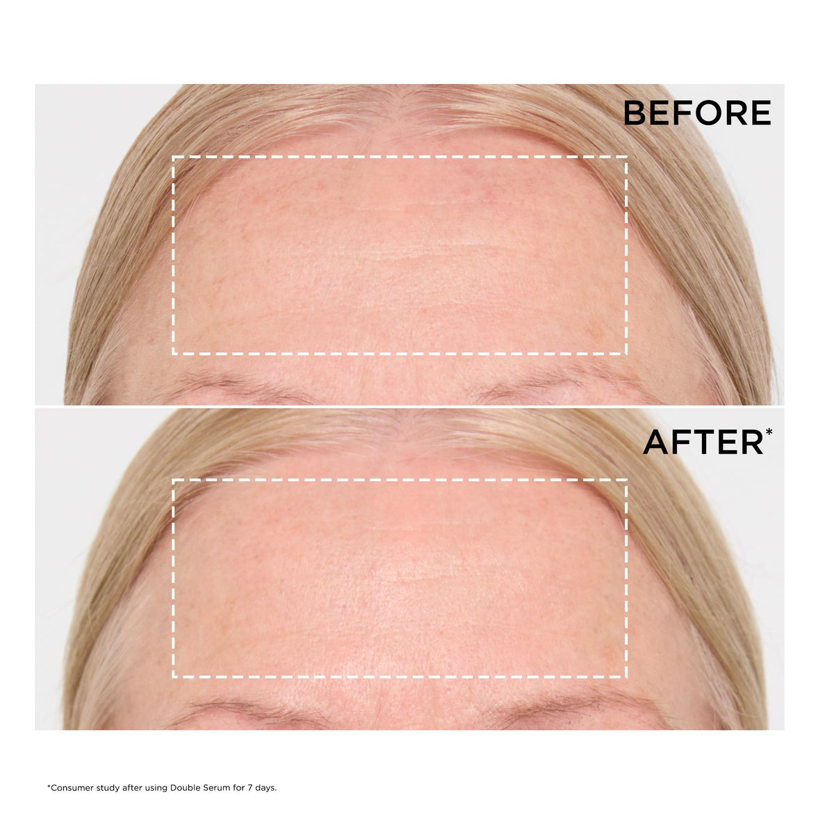 Clarins DOUBLE SERUM cream-gel texture close-up showing lightweight finish and fast absorption
