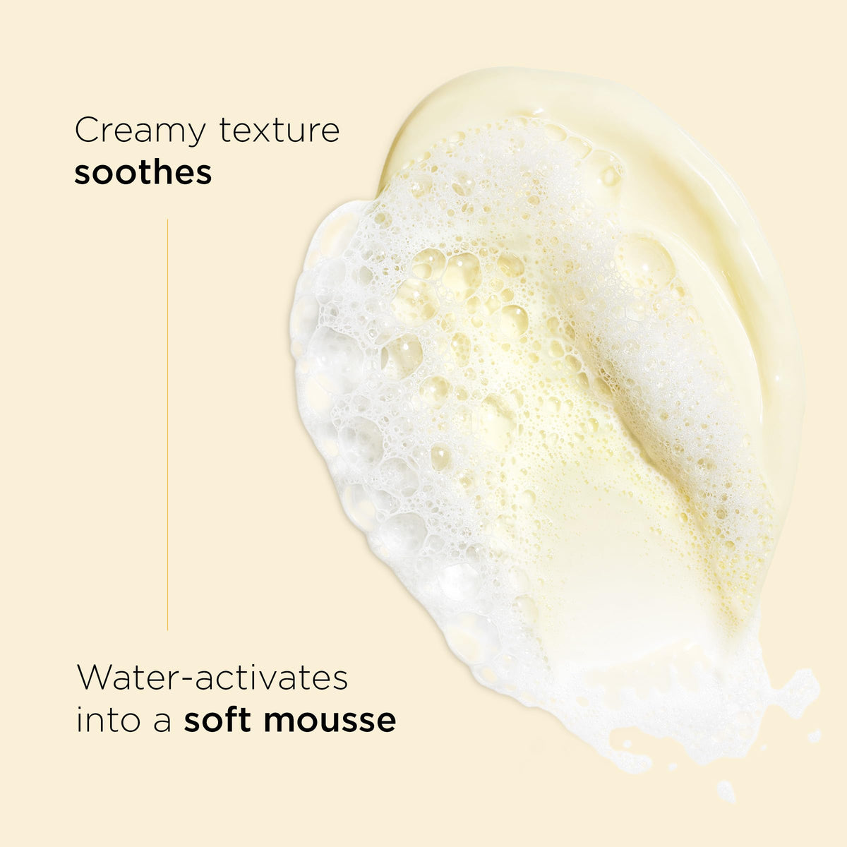 Clarins foam texture close-up highlighting creamy, non-stripping feel