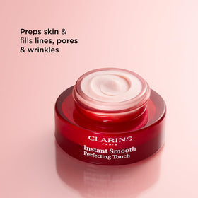 Clarins primer open cap texture shown melting formula for lightweight application benefit