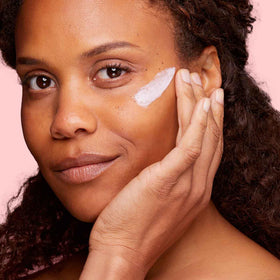 Clarins primer applied under foundation showing smoother makeup application benefit