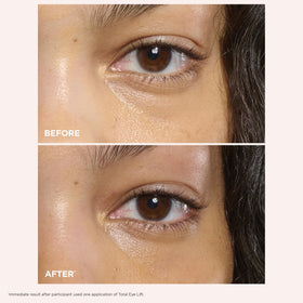 Clarins Total Eye Lift packaging label close-up showing natural-origin ingredient claims
