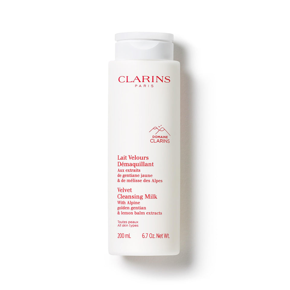 Clarins front packaging showing product and brand for clear identification