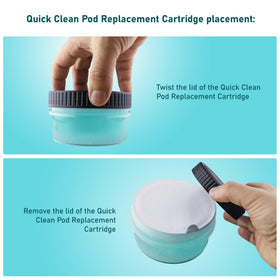 Clark Shaving Co. cartridge installed in Philips Norelco pod demonstrating easy use
