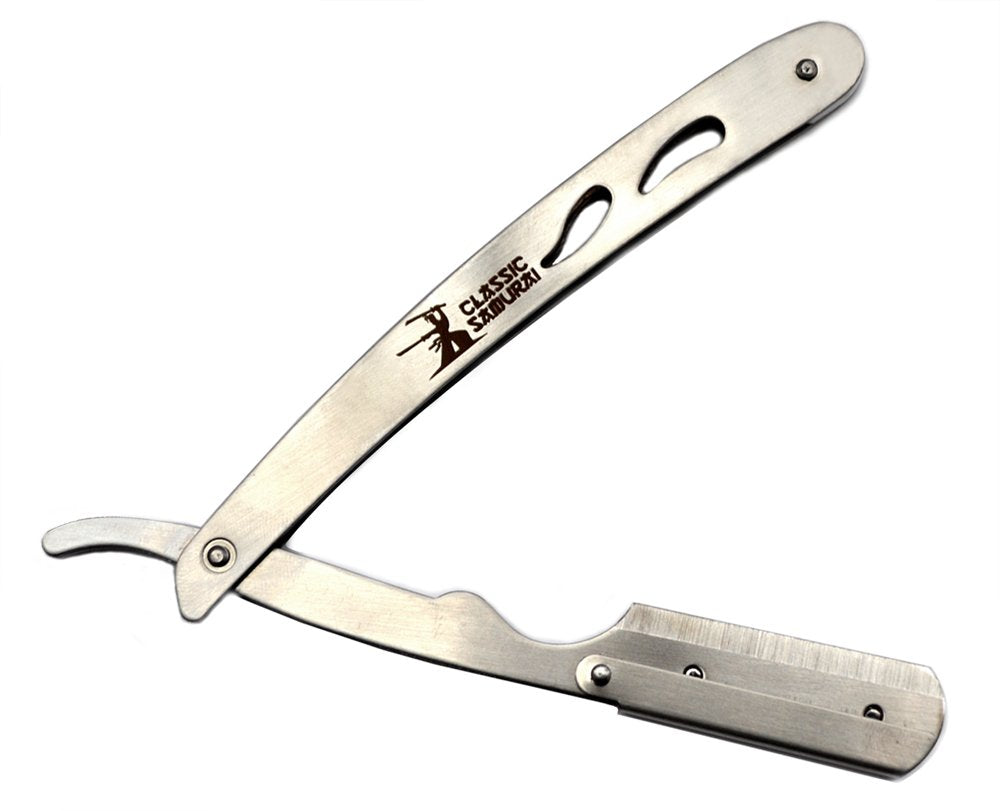Classic Samurai blade clamp detail showing flip-lock mechanism for safe blade changes