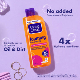 Clean & Clear back label ingredients view for informed product choice
