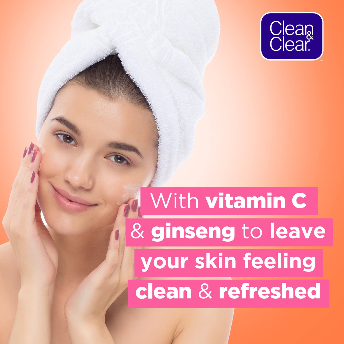 Clean & Clear foam on face demonstrating effective morning use