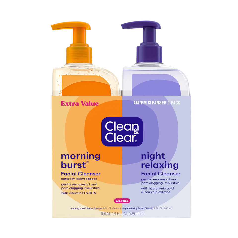 Clean & Clear Morning Burst front bottle view showing energizing citrus benefit
