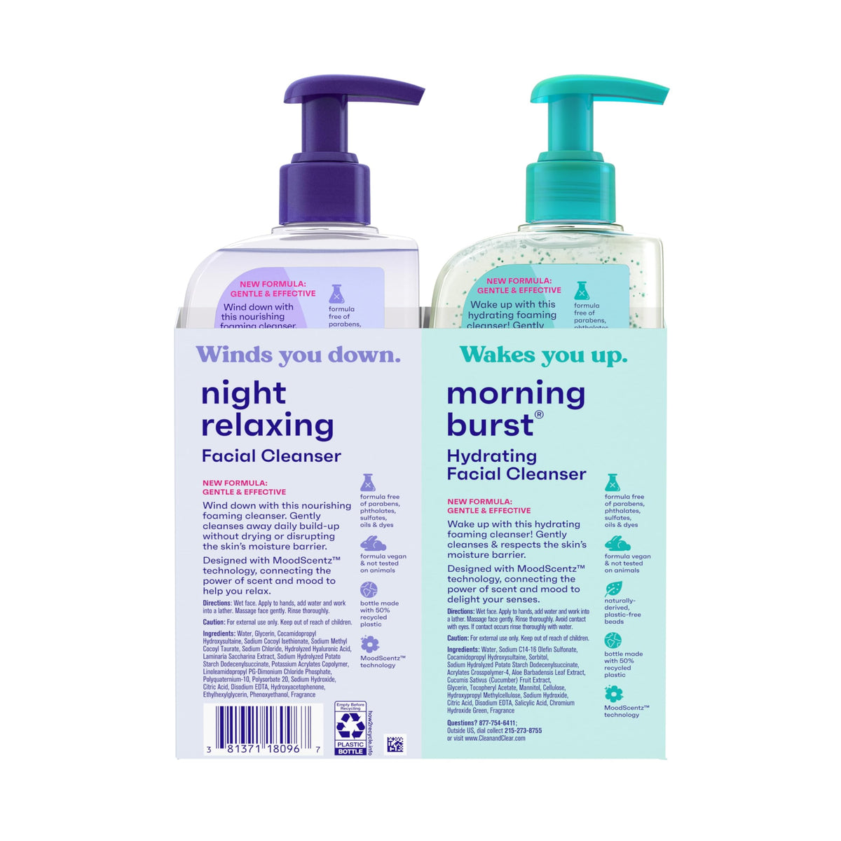 Clean & Clear morning foam texture on hand illustrating gentle lather