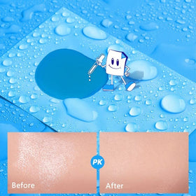 Clean & Clear sheet beside a coin for scale showing pocketable convenience benefit