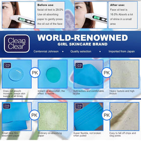 Clean & Clear single sheet held in hand showing travel-friendly size benefit