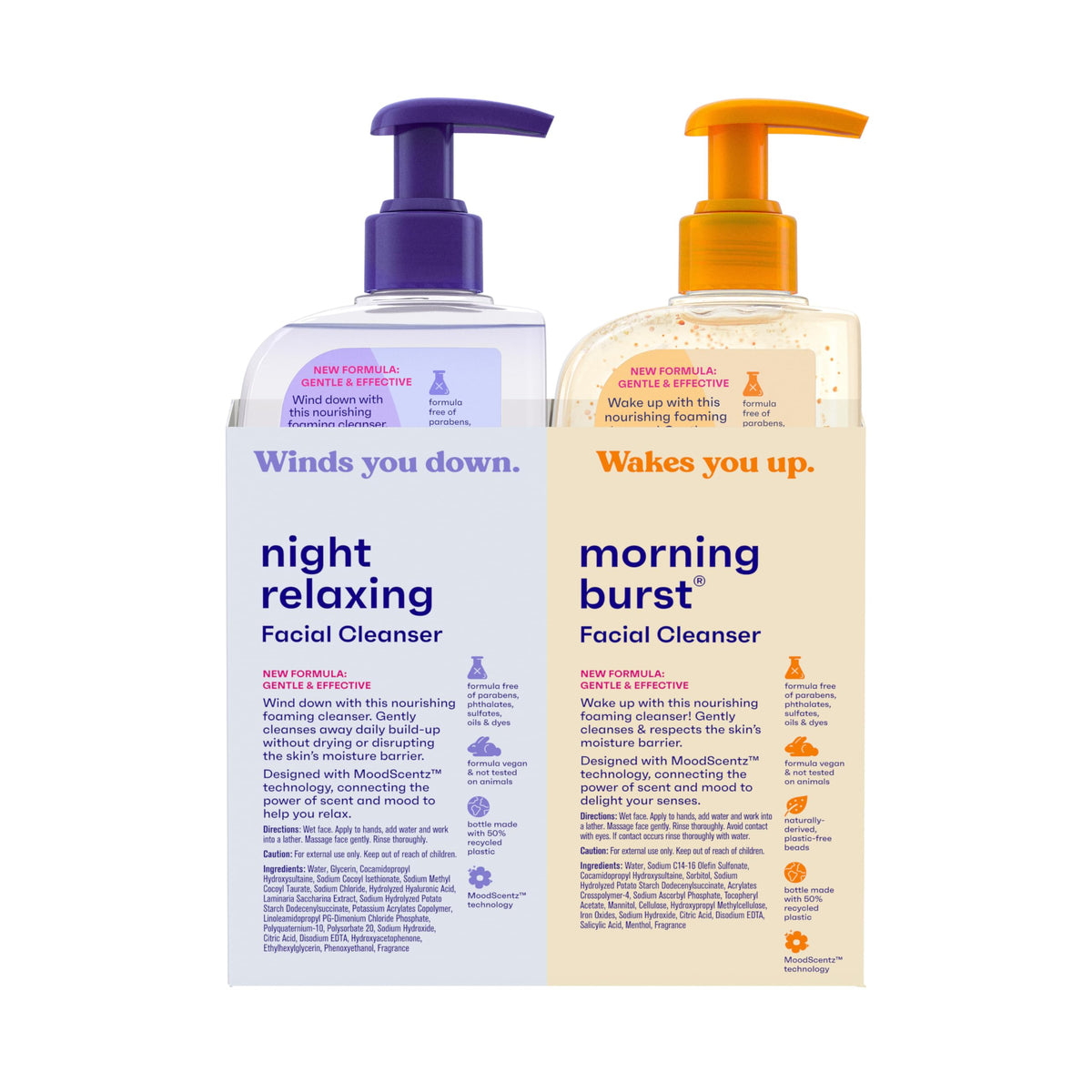 Clean & Clear two 8 fl oz bottles next to common items showing true size benefit