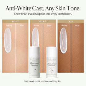 Clean + Kind creamy texture close-up demonstrating smooth, non-greasy absorption