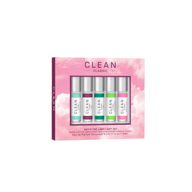 CLEAN front packaging showing five 5mL rollerballs and gift-ready design benefit: perfect gifting
