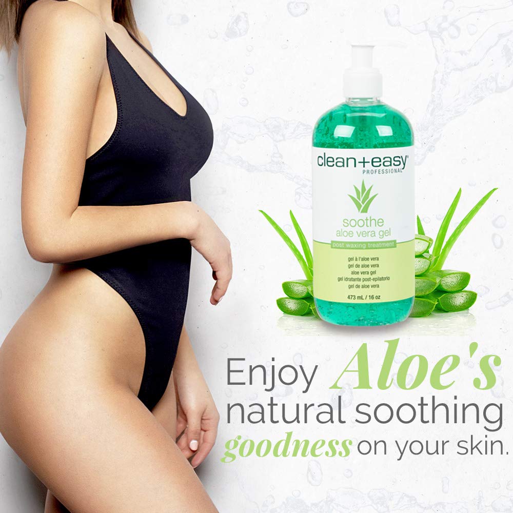 Clean + Easy aloe gel texture closeup demonstrating fast absorption and comfort