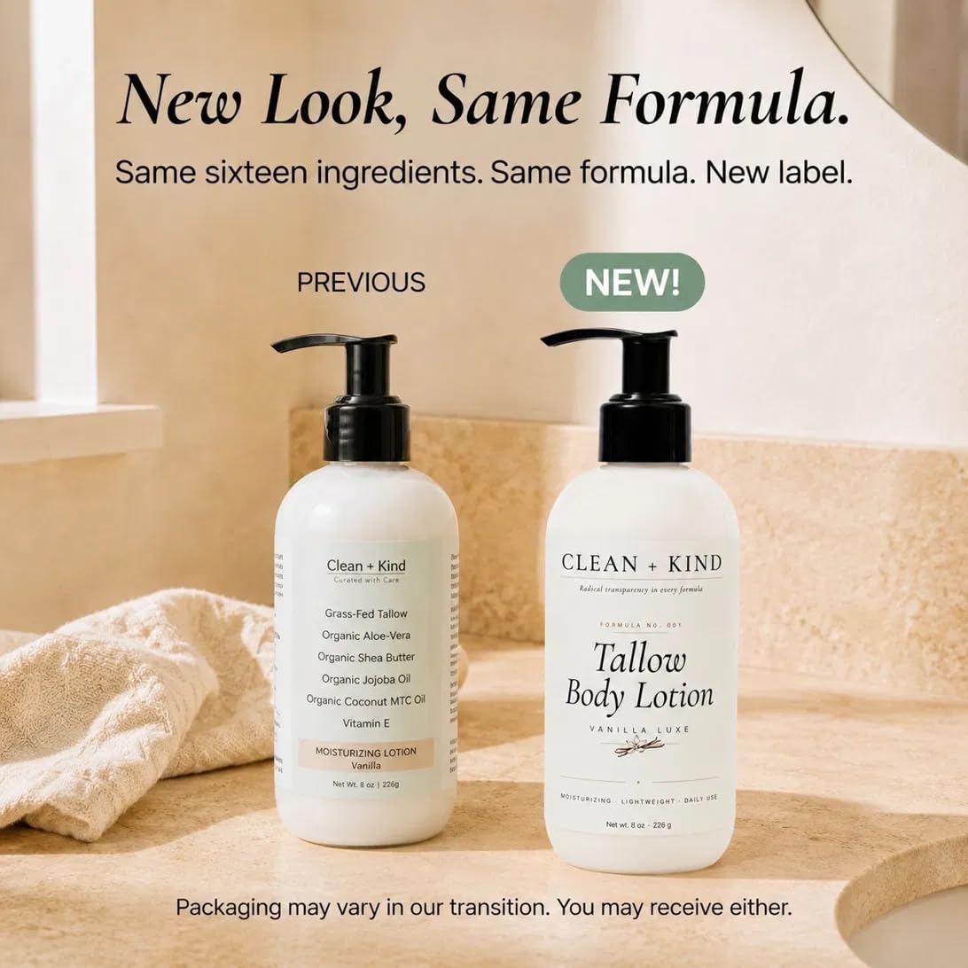Clean + Kind bottle on bathroom shelf in lifestyle setting showing routine-friendly use