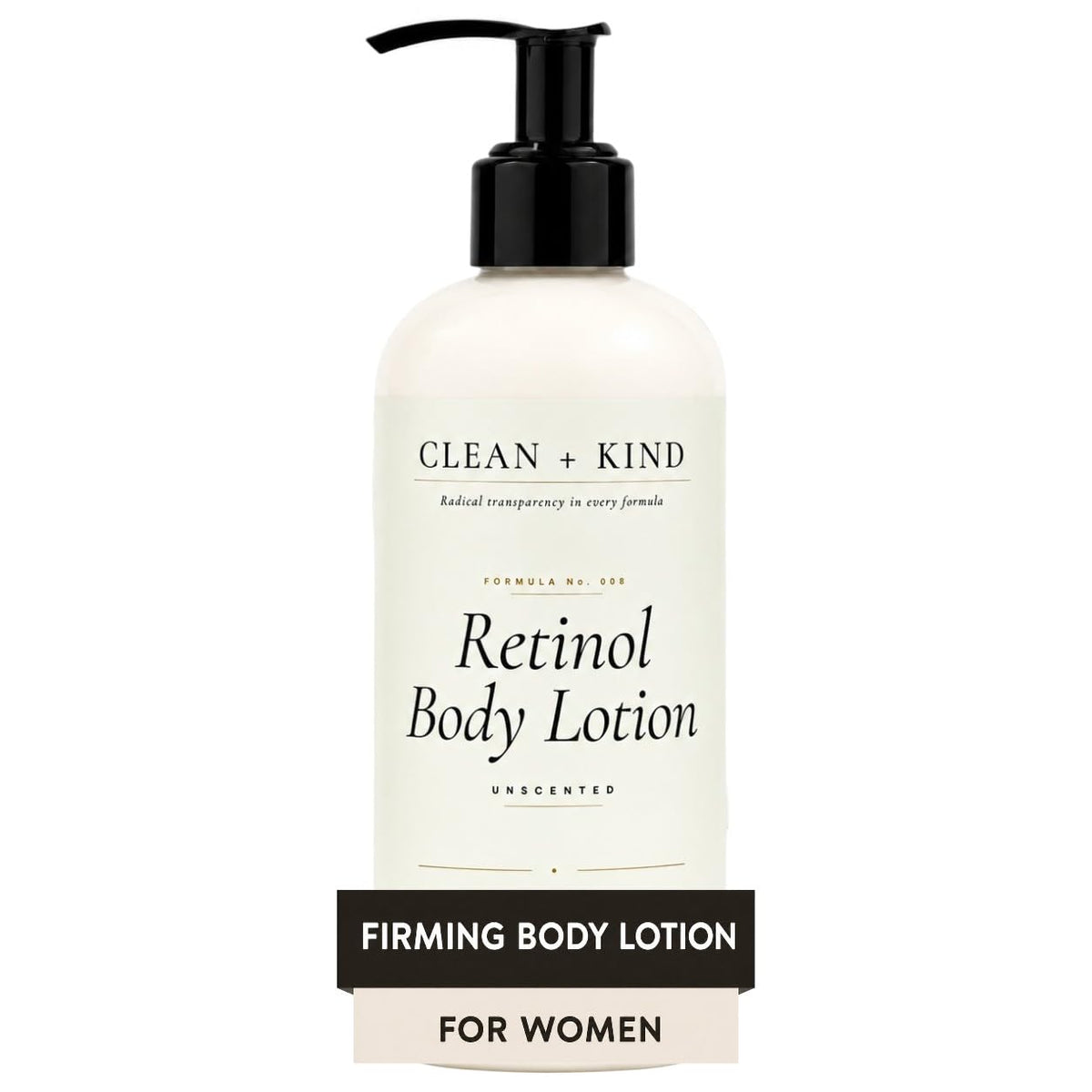Clean + Kind front bottle showing clean label and 8 oz size benefit