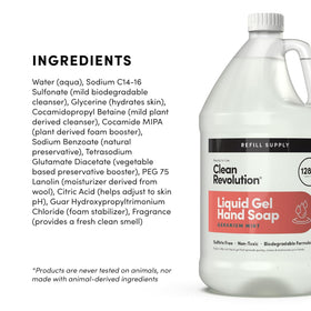 Clean Revolution large refill in a commercial bathroom reducing plastic waste