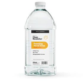 Clean Revolution front label on 128 fl oz jug showing product name and scent benefits