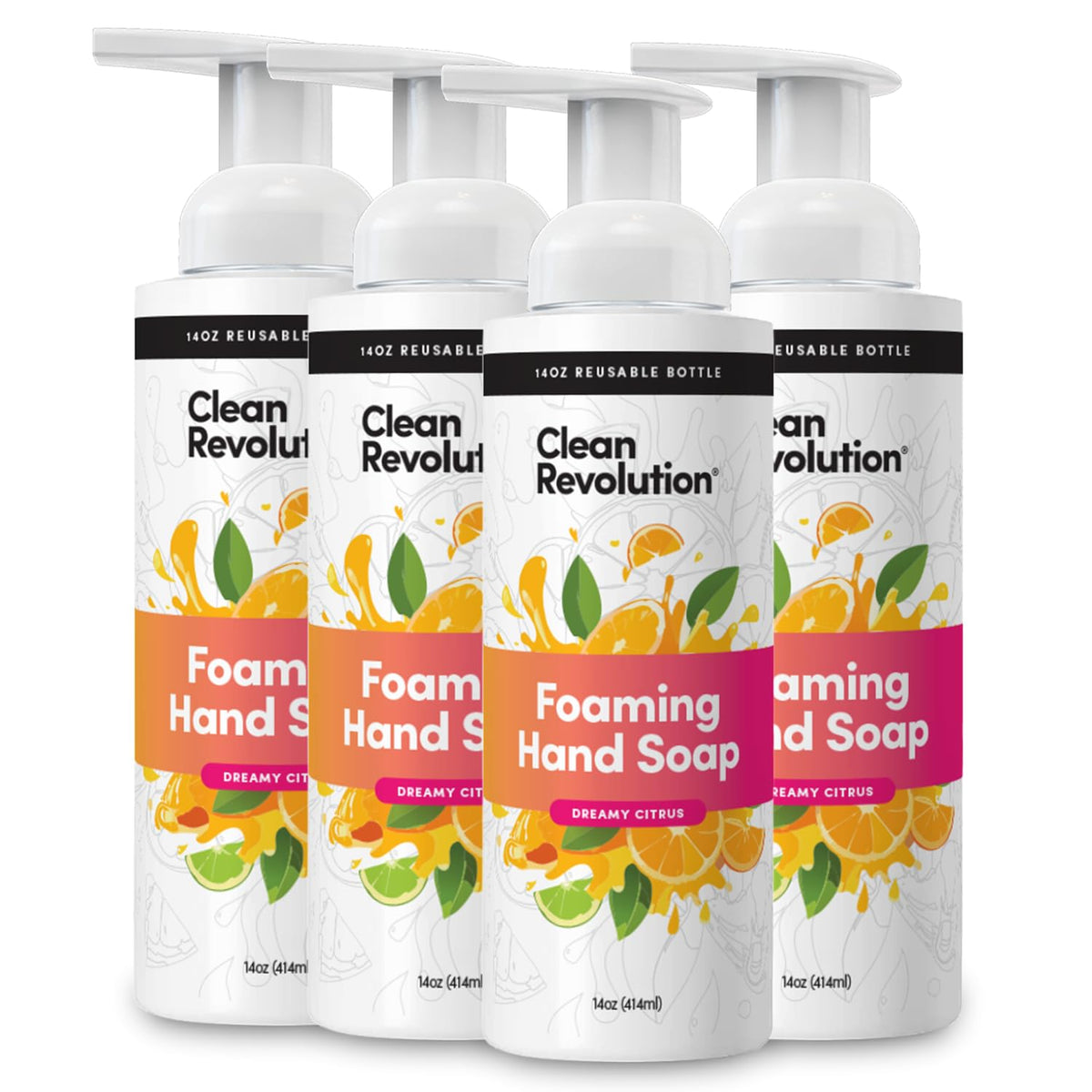 Clean Revolution front packaging showing bottle and label for easy identification and storage