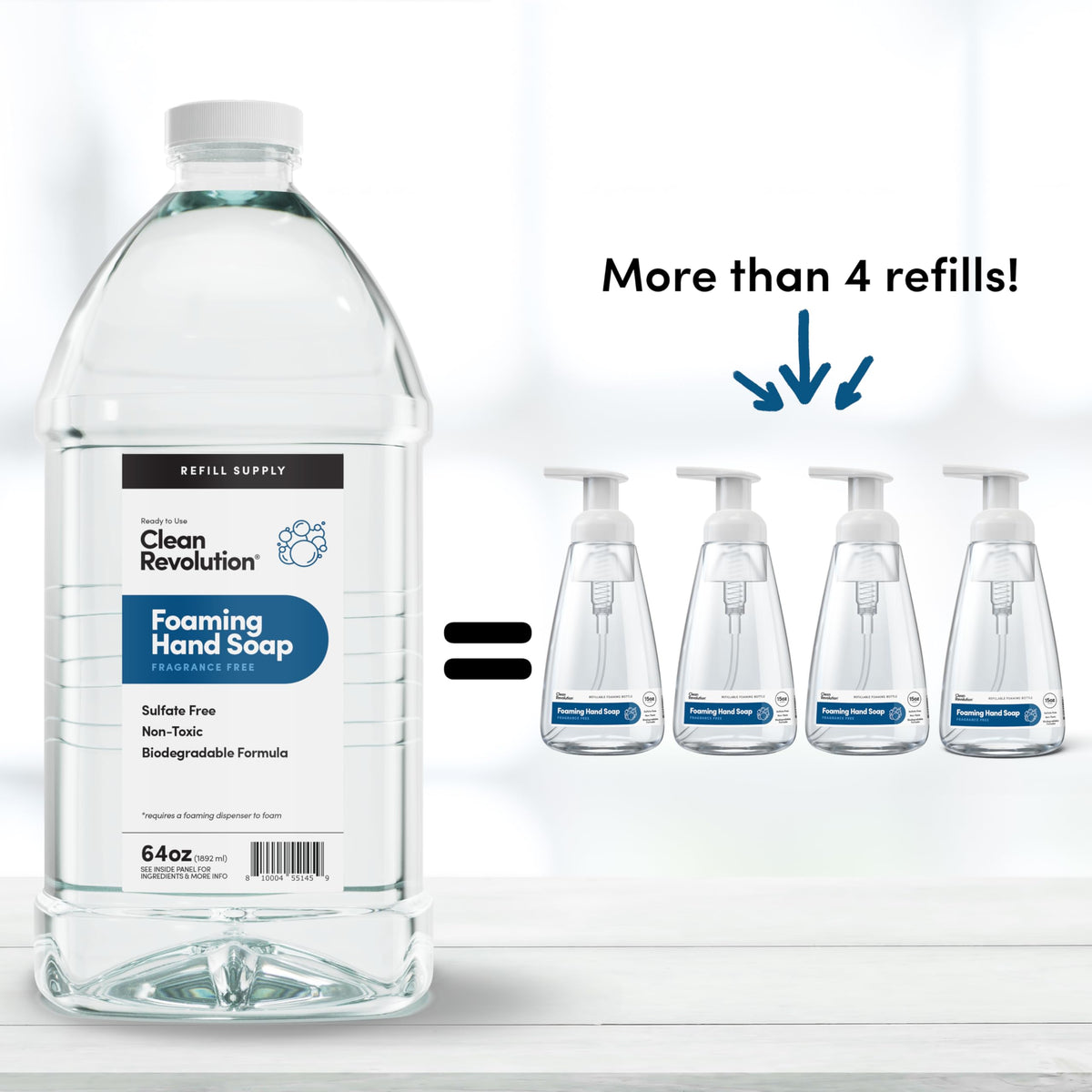 Clean Revolution foam texture close-up demonstrating rich moisturizing lather