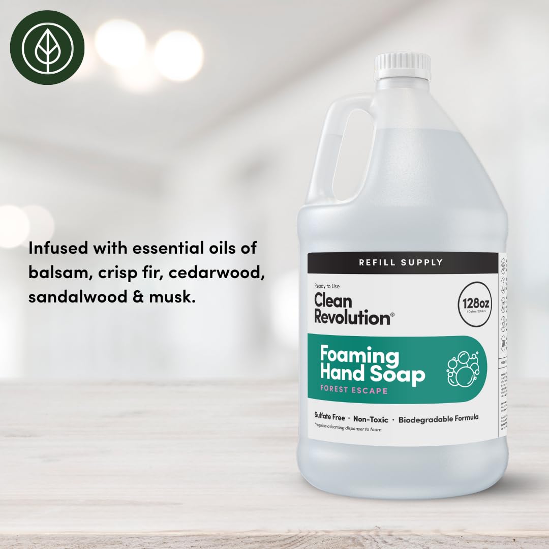 Clean Revolution back label close-up showing ingredients and eco benefits