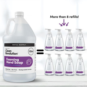 Clean Revolution ingredient label close-up showing sulfate-free benefit