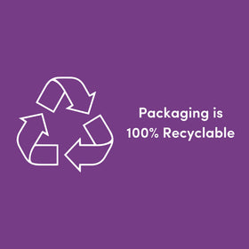 Clean Revolution recyclable label and safer-ingredient icons showing eco benefits