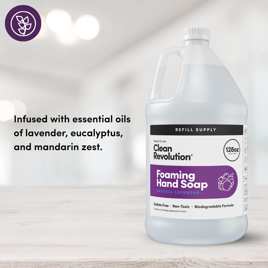 Clean Revolution pouring refill into dispenser for easy maintenance