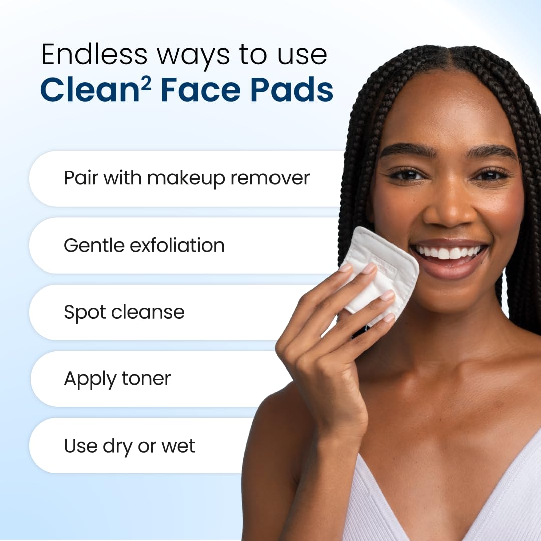 Clean Skin Club pad removing foundation demonstrating efficient cleansing