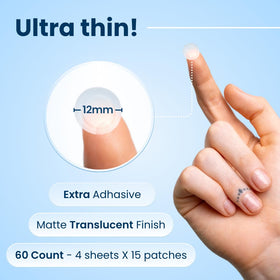 CLEAN SKIN CLUB patch beside coin showing size and travel-friendly convenience