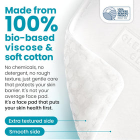 Clean Skin Club close-up of dual-sided texture showing soft and textured sides