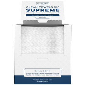 Clean Skin Club front packaging showing 50-count pack and product benefits