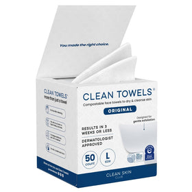 Clean Skin Club front pack showing 50-count, hygienic convenience