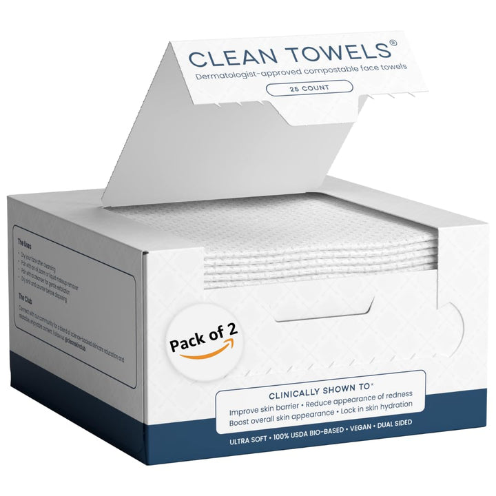 CLEAN SKIN CLUB front packaging showing two compact packs and brand identity