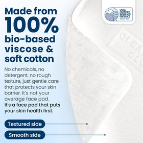 Clean Skin Club pad in hand to show large size and coverage