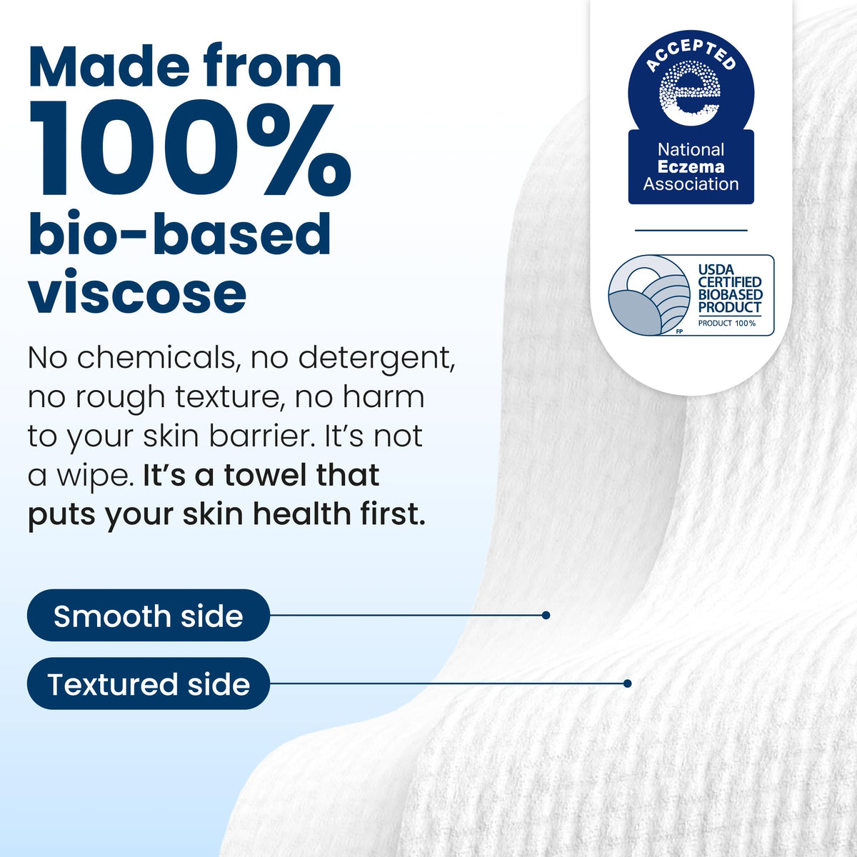 Clean Skin Club label showing dermatologist-tested and Eczema Association Accepted