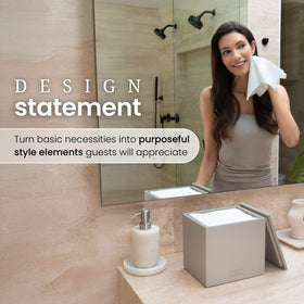 CLEAN SKIN CLUB label and dimensions visible to confirm fit for 50 Clean Towels XL