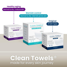 CLEAN SKIN CLUB on bathroom vanity styled to demonstrate how it organizes and elevates space