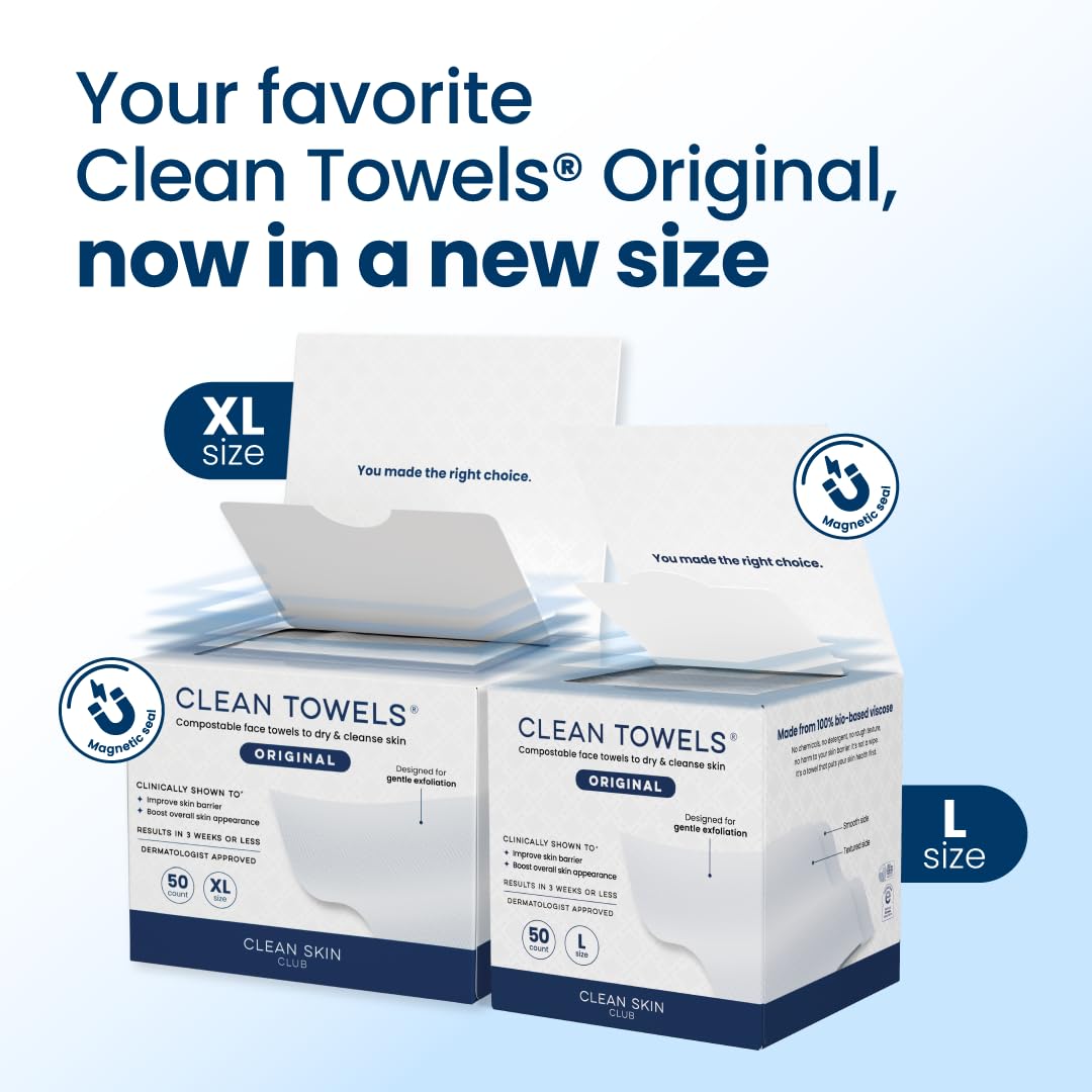Clean Skin Club towel close-up showing ultra-soft texture for gentle use