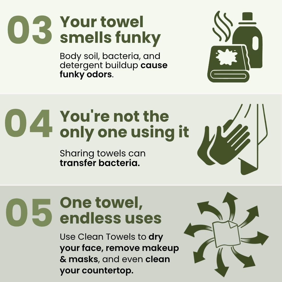Clean Skin Club towel edge and label close-up demonstrating premium construction