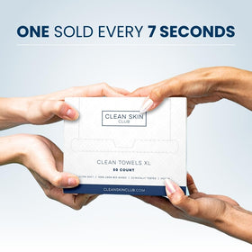 CLEAN SKIN CLUB single towel being removed cleanly from drawer for hygienic one-time use benefit