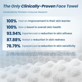 Clean Skin Club unfolded towel showing extra-large size and absorbency
