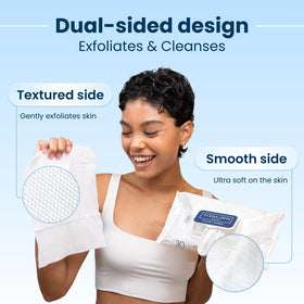 CLEAN SKIN CLUB wipe beside ruler displaying generous 8x10 inch size